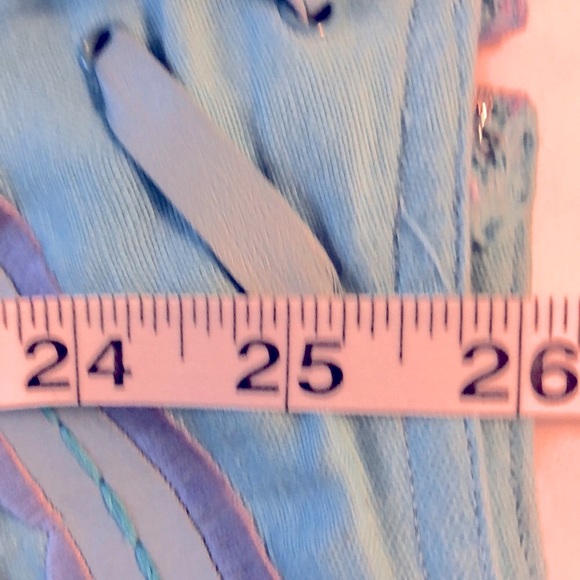 Sz 8 Lillie Rubin Teal Linen/Leather 2 Pc Vintage - Picture 7 of 12